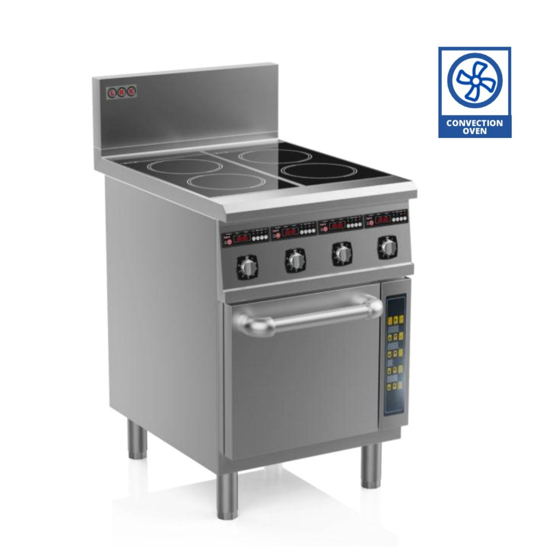 LKKOB4D+OF Electric induction 3.5KW +5KW, 4 burner cooktop with convection oven| Demo Promotion