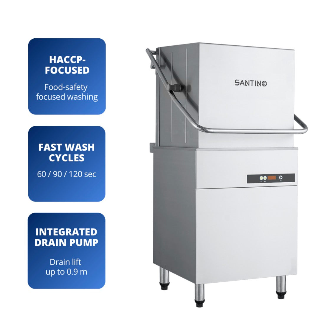 LKK Santino Hood Type Pass-through Dishwasher Three Phase SANPDHD7/10 RRP| Demo Promotion