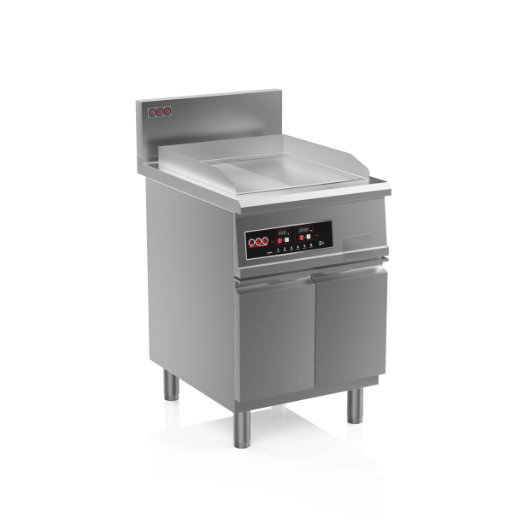 LKKOB4B-E2MC 600mm electric induction griddle 8KW（with half chromed top half ribbed cutting)| Demo Promotion
