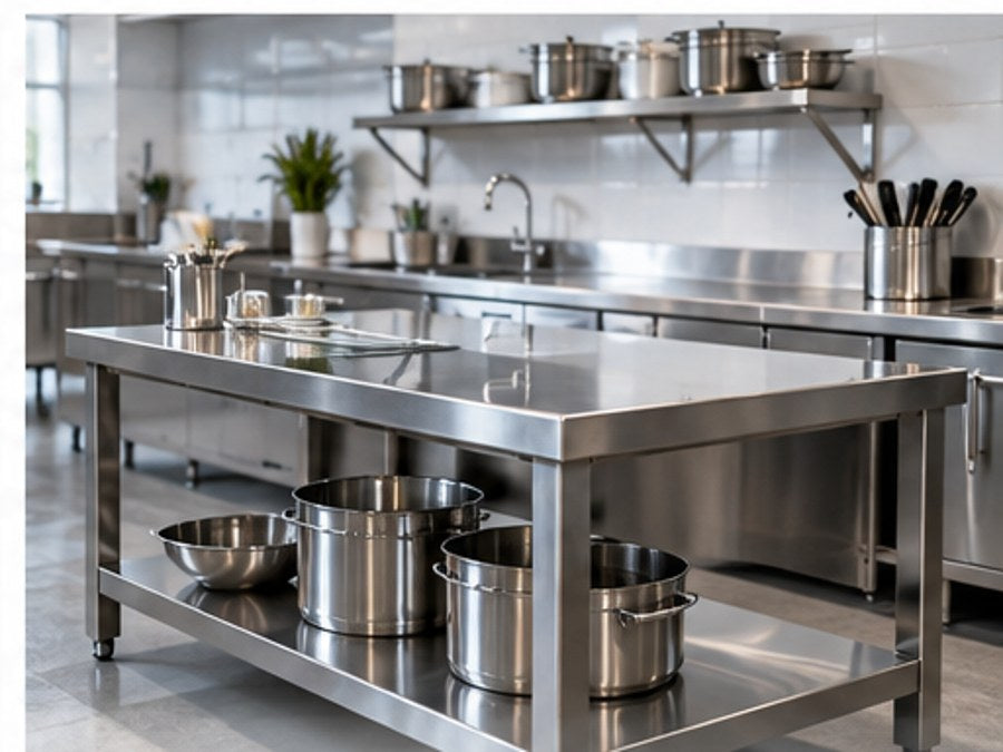 Stainless commercial kitchen equipment